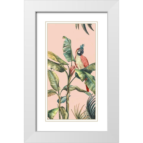 Tropicano II White Modern Wood Framed Art Print with Double Matting by Watts, Eva