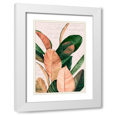 Thine II White Modern Wood Framed Art Print with Double Matting by Watts, Eva
