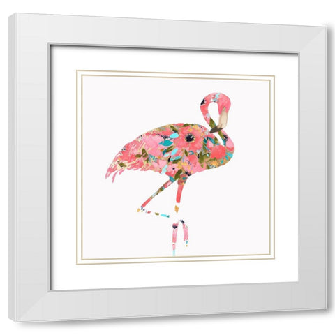 Summer Glow White Modern Wood Framed Art Print with Double Matting by Watts, Eva