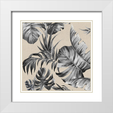 Luscious Palms I White Modern Wood Framed Art Print with Double Matting by Watts, Eva