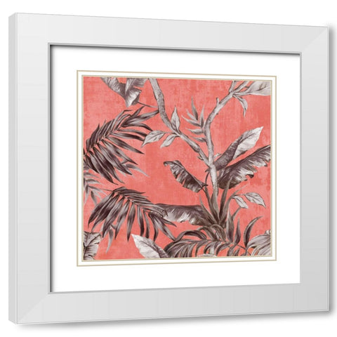Book of Palms II White Modern Wood Framed Art Print with Double Matting by Watts, Eva