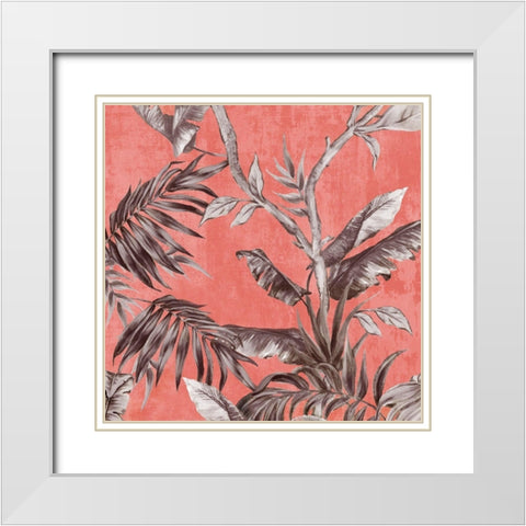 Book of Palms II White Modern Wood Framed Art Print with Double Matting by Watts, Eva