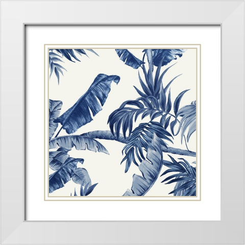 Tropical Paradiso II White Modern Wood Framed Art Print with Double Matting by Watts, Eva