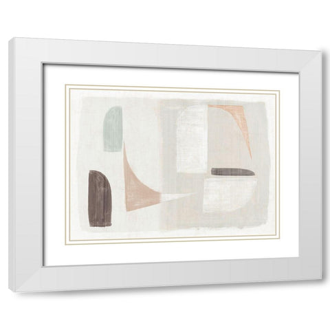 Moda White Modern Wood Framed Art Print with Double Matting by Watts, Eva