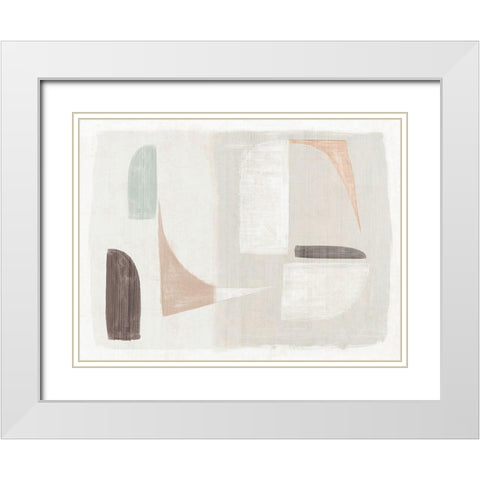 Moda White Modern Wood Framed Art Print with Double Matting by Watts, Eva