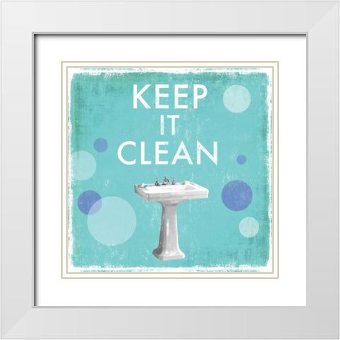 Keep it Clean White Modern Wood Framed Art Print with Double Matting by Fontaine, Drako