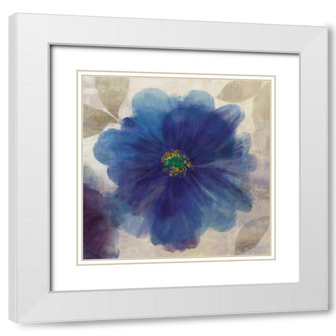 Indigo Dreams I White Modern Wood Framed Art Print with Double Matting by Jensen, Asia