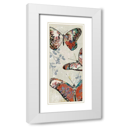 Flight of Fancy II - Mini White Modern Wood Framed Art Print with Double Matting by Jensen, Asia