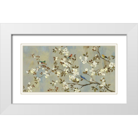 Conversation White Modern Wood Framed Art Print with Double Matting by Jensen, Asia