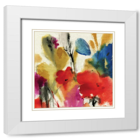 Watercolour Florals II White Modern Wood Framed Art Print with Double Matting by Jensen, Asia