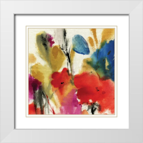 Watercolour Florals II White Modern Wood Framed Art Print with Double Matting by Jensen, Asia