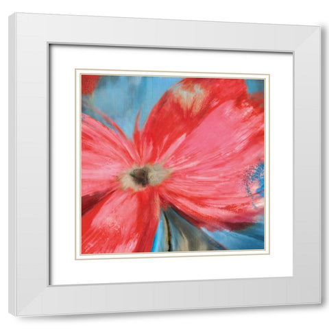 Aflame II White Modern Wood Framed Art Print with Double Matting by Jensen, Asia