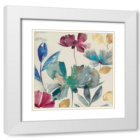 Cascade I White Modern Wood Framed Art Print with Double Matting by Jensen, Asia