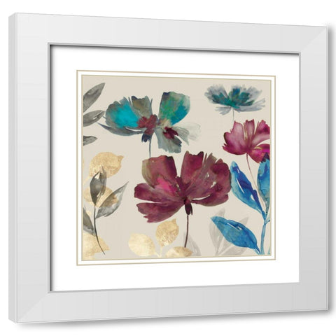 Cascade II White Modern Wood Framed Art Print with Double Matting by Jensen, Asia