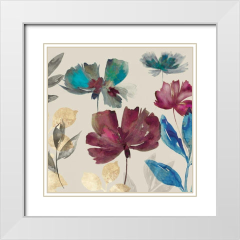 Cascade II White Modern Wood Framed Art Print with Double Matting by Jensen, Asia