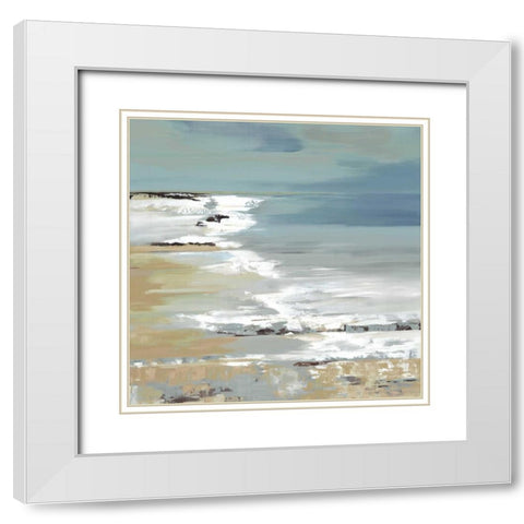East Coast I White Modern Wood Framed Art Print with Double Matting by Lera