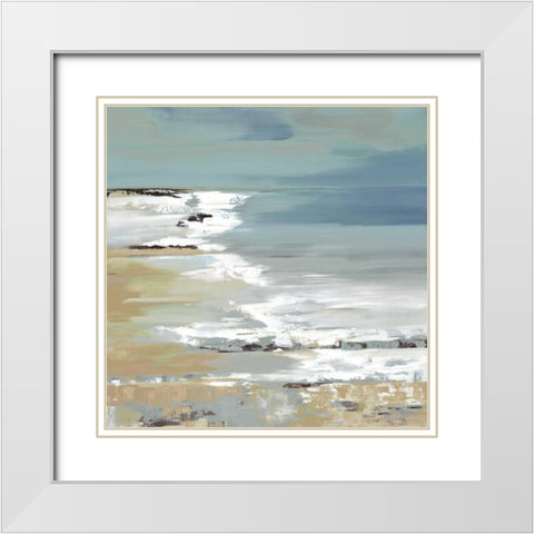 East Coast I White Modern Wood Framed Art Print with Double Matting by Lera