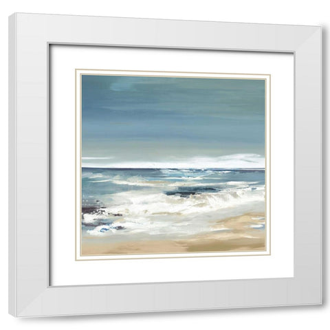 East Coast II White Modern Wood Framed Art Print with Double Matting by Lera