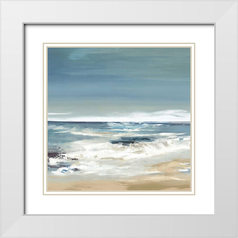 East Coast II White Modern Wood Framed Art Print with Double Matting by Lera
