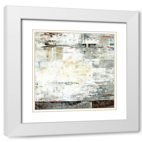 Grey Zone I White Modern Wood Framed Art Print with Double Matting by Lera