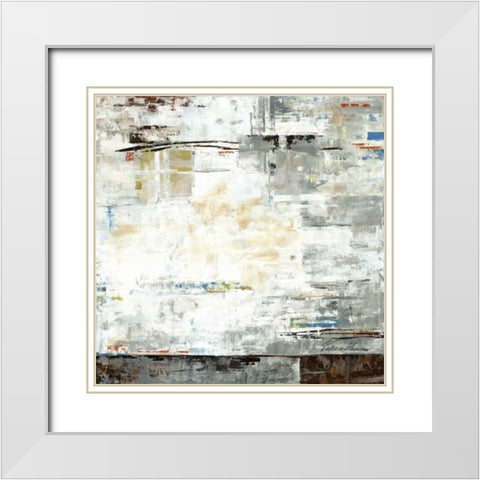 Grey Zone I White Modern Wood Framed Art Print with Double Matting by Lera