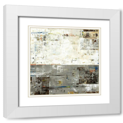 Grey Zone II White Modern Wood Framed Art Print with Double Matting by Lera