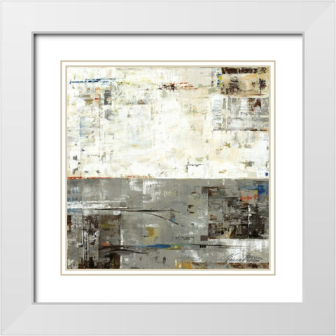 Grey Zone II White Modern Wood Framed Art Print with Double Matting by Lera