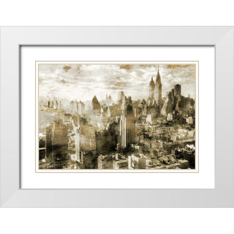 New York Classic White Modern Wood Framed Art Print with Double Matting by Roozbeh