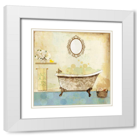 Salle de Bain I - Special White Modern Wood Framed Art Print with Double Matting by Pearce, Allison