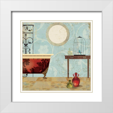 Chateau II White Modern Wood Framed Art Print with Double Matting by Pearce, Allison