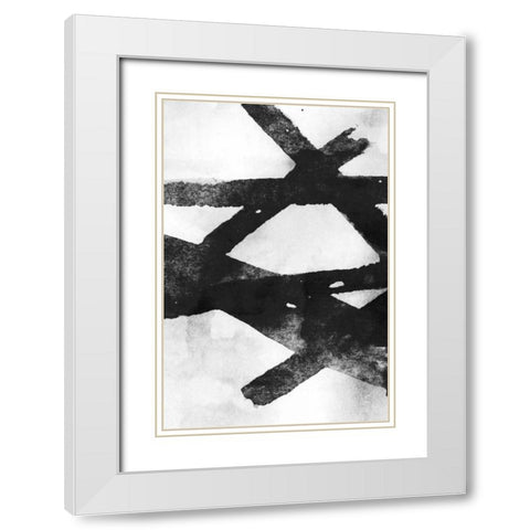 Gestures I White Modern Wood Framed Art Print with Double Matting by PI Galerie