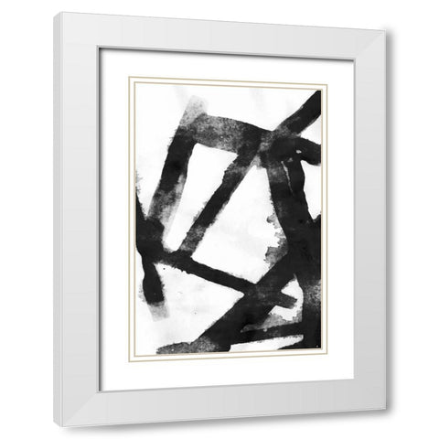 Gestures II White Modern Wood Framed Art Print with Double Matting by PI Galerie