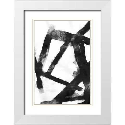 Gestures II White Modern Wood Framed Art Print with Double Matting by PI Galerie
