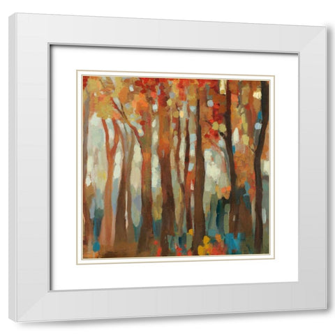 Dandelion Path White Modern Wood Framed Art Print with Double Matting by Pearce, Allison