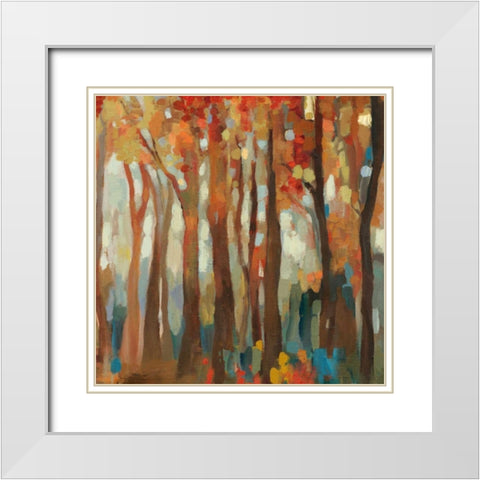 Dandelion Path White Modern Wood Framed Art Print with Double Matting by Pearce, Allison