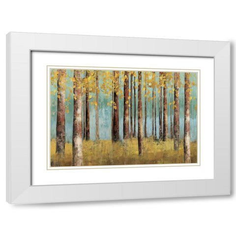 Birch Country White Modern Wood Framed Art Print with Double Matting by Pearce, Allison