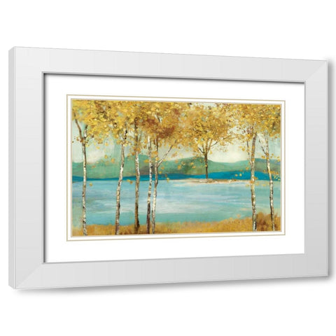 Overlooking III White Modern Wood Framed Art Print with Double Matting by Pearce, Allison