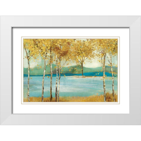 Overlooking III White Modern Wood Framed Art Print with Double Matting by Pearce, Allison