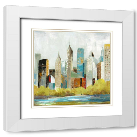 Hudson Ferry I White Modern Wood Framed Art Print with Double Matting by Pearce, Allison