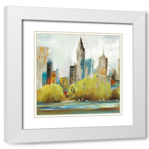 Hudson Ferry II White Modern Wood Framed Art Print with Double Matting by Pearce, Allison