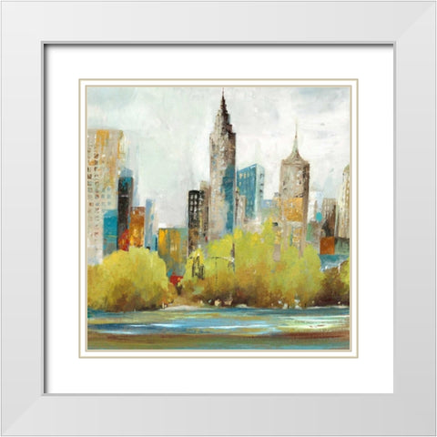 Hudson Ferry II White Modern Wood Framed Art Print with Double Matting by Pearce, Allison