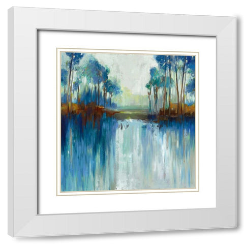Late Summer Landscape White Modern Wood Framed Art Print with Double Matting by Pearce, Allison