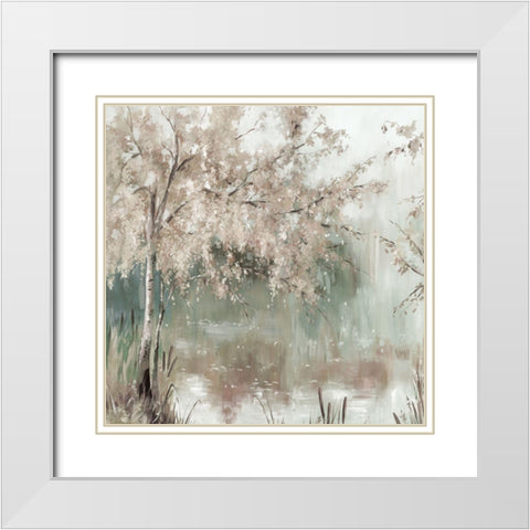 Willow Peace White Modern Wood Framed Art Print with Double Matting by Pearce, Allison