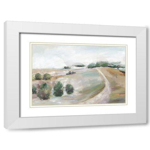 Country Road Hill White Modern Wood Framed Art Print with Double Matting by Pearce, Allison