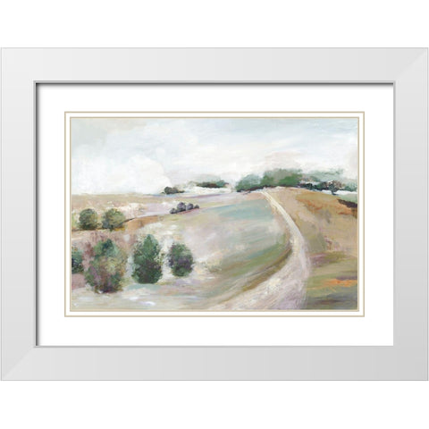 Country Road Hill White Modern Wood Framed Art Print with Double Matting by Pearce, Allison