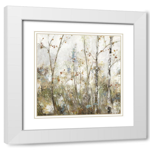 Soft Birch Forest I White Modern Wood Framed Art Print with Double Matting by Pearce, Allison