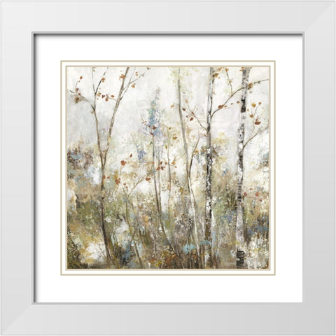 Soft Birch Forest I White Modern Wood Framed Art Print with Double Matting by Pearce, Allison