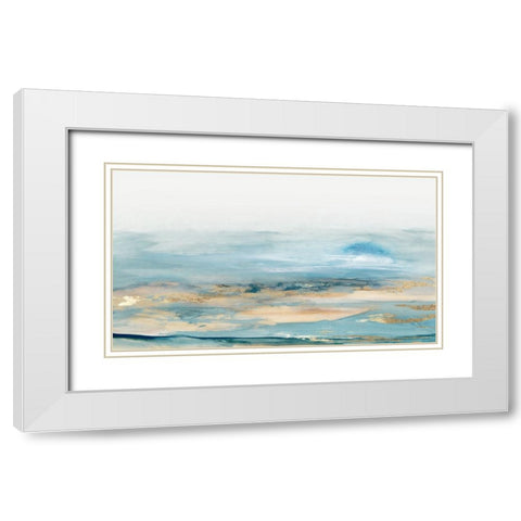 Calm Blues White Modern Wood Framed Art Print with Double Matting by Pearce, Allison