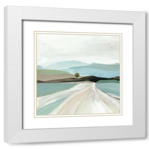 Modern Pathway White Modern Wood Framed Art Print with Double Matting by Pearce, Allison
