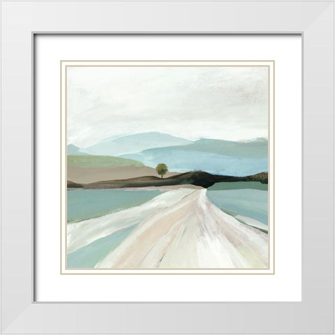 Modern Pathway White Modern Wood Framed Art Print with Double Matting by Pearce, Allison